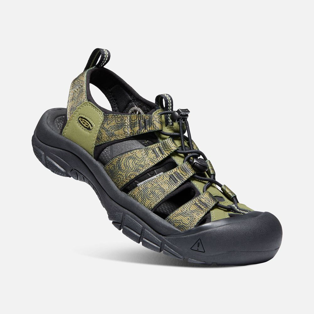 Sandalias Trekking Keen Mexico Verde Oliva/Negros - Hombre Newport H2 - DY9127653